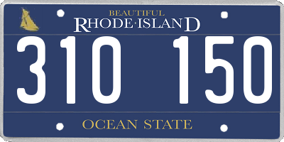 RI license plate 310150
