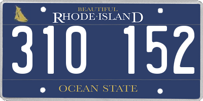 RI license plate 310152