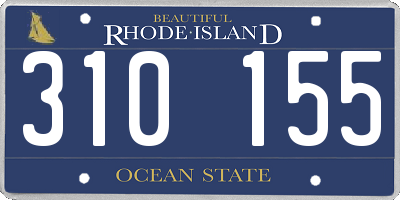 RI license plate 310155
