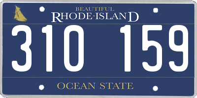 RI license plate 310159