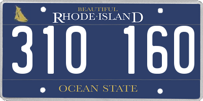 RI license plate 310160