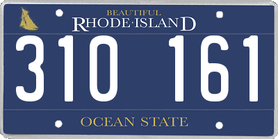 RI license plate 310161