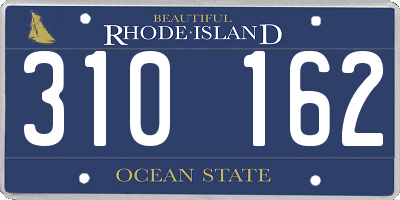 RI license plate 310162