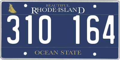 RI license plate 310164