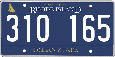 RI license plate 310165