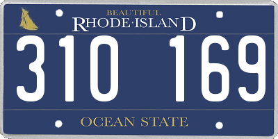 RI license plate 310169