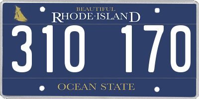 RI license plate 310170