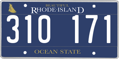 RI license plate 310171