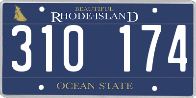 RI license plate 310174
