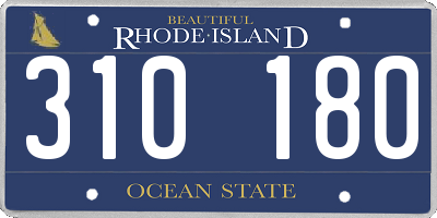 RI license plate 310180