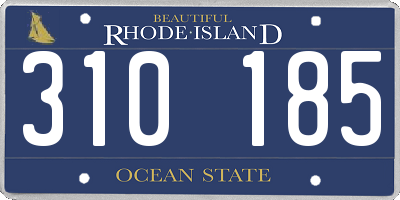 RI license plate 310185