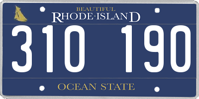 RI license plate 310190