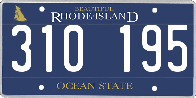 RI license plate 310195