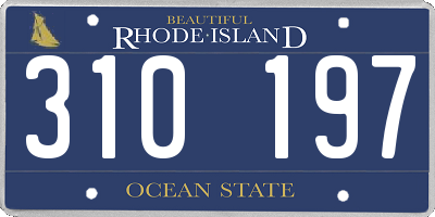 RI license plate 310197