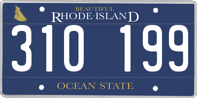 RI license plate 310199