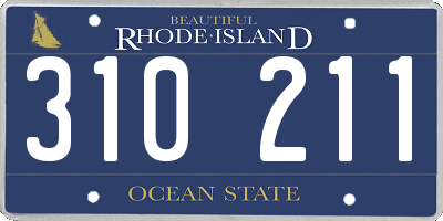 RI license plate 310211