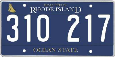 RI license plate 310217