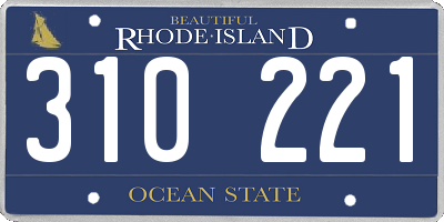 RI license plate 310221