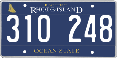 RI license plate 310248