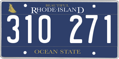 RI license plate 310271