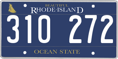 RI license plate 310272