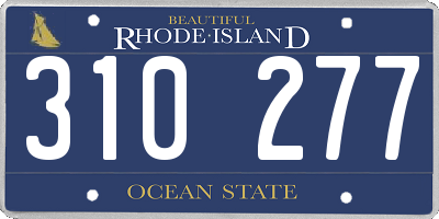 RI license plate 310277