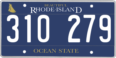 RI license plate 310279