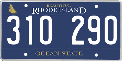 RI license plate 310290