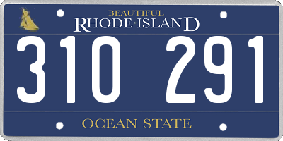 RI license plate 310291