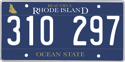 RI license plate 310297