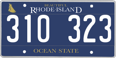 RI license plate 310323