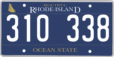 RI license plate 310338
