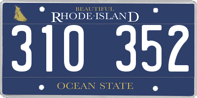RI license plate 310352