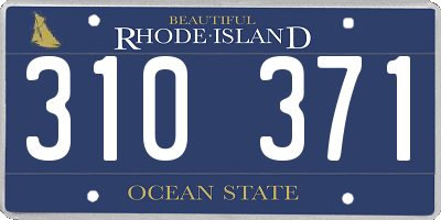 RI license plate 310371