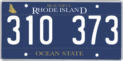 RI license plate 310373