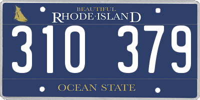 RI license plate 310379