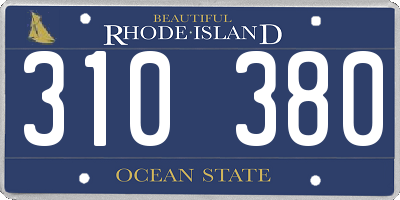 RI license plate 310380