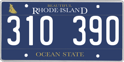 RI license plate 310390