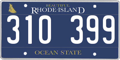 RI license plate 310399