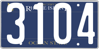 RI license plate 3104