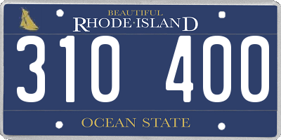 RI license plate 310400