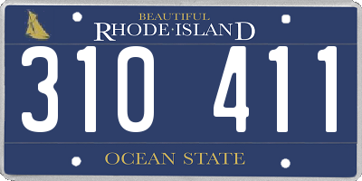 RI license plate 310411
