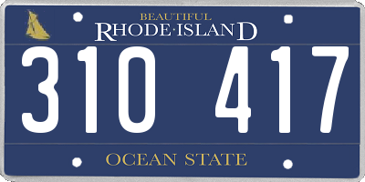 RI license plate 310417