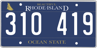 RI license plate 310419