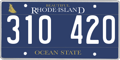 RI license plate 310420