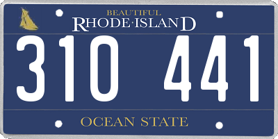 RI license plate 310441