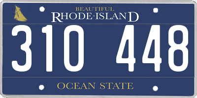 RI license plate 310448