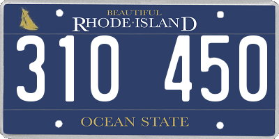 RI license plate 310450