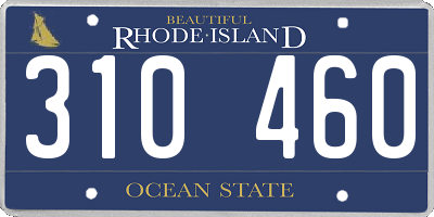 RI license plate 310460