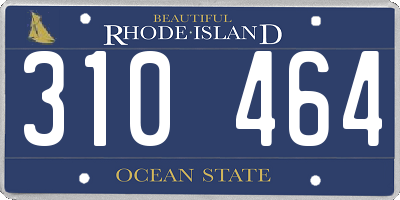 RI license plate 310464